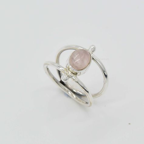 Capricorn Birthstone, Pink Quartz Ring, Birthstone Promise Rings, Handmade Silver Ring, Rose Quartz Ring, Bohemian Rings, Silver Rings Handmade, Quartz Rose, Quartz Ring