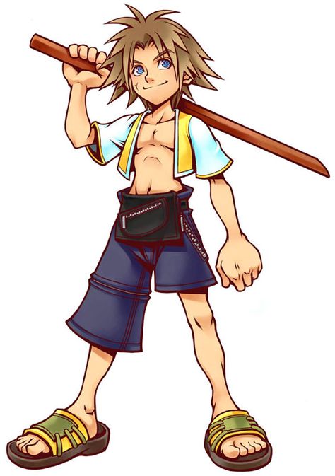 Kingdom Hearts - Tidus Kingdom Hearts Figures, Kingdom Hearts Anime, Kingdom Hearts Wallpaper, Tetsuya Nomura, Kingdom Hearts Characters, Giant Bomb, Final Fantasy Vi, Kingdom Hearts Art, Final Fantasy X