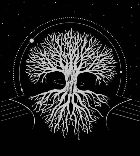 As Above, So Below. Wakan Tanka, Celtic Tree Tattoos, Urban Samurai, Yggdrasil Tree, Black And White Words, As Above So Below, Between Two Worlds, Tree Of Life Tattoo, Cool Small Tattoos