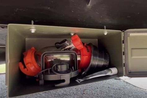 Camper Sewer Hose Storage, Camper Hose Storage Ideas, Rv Sewer Hose Storage, Rv Sewer Hose Storage Ideas, Moto Trailer, Rv Storage Solutions, Pop Up Trailer, Air Stream, Hose Storage