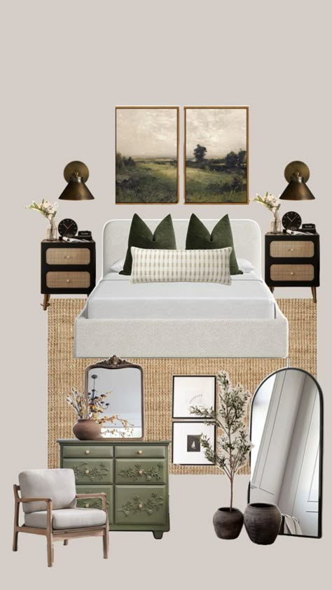 Green And Cream Bedroom Ideas, Kids Room Mood Board, Green And Cream Bedroom, Furniture Collage, Green Kids Rooms, Cream Bedroom Ideas, Cream Bedroom, Room Mood Board, Cream Bedrooms