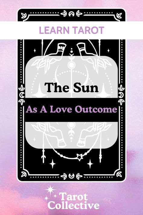 Discover the radiant meaning of The Sun as a love outcome in your tarot readings. 🌞✨ Explore how this card symbolizes joy, fulfillment, and positive energy in romantic relationships. Read more on Tarot Collective! #TarotReading #TheSun #LoveOutcome #TarotCollective The Sun Reversed, The Sun Tarot Card, Daily Tarot Reading, Cups Tarot, The Sun Tarot, Learn Tarot, Daily Tarot, Communication Networks, Tarot Learning