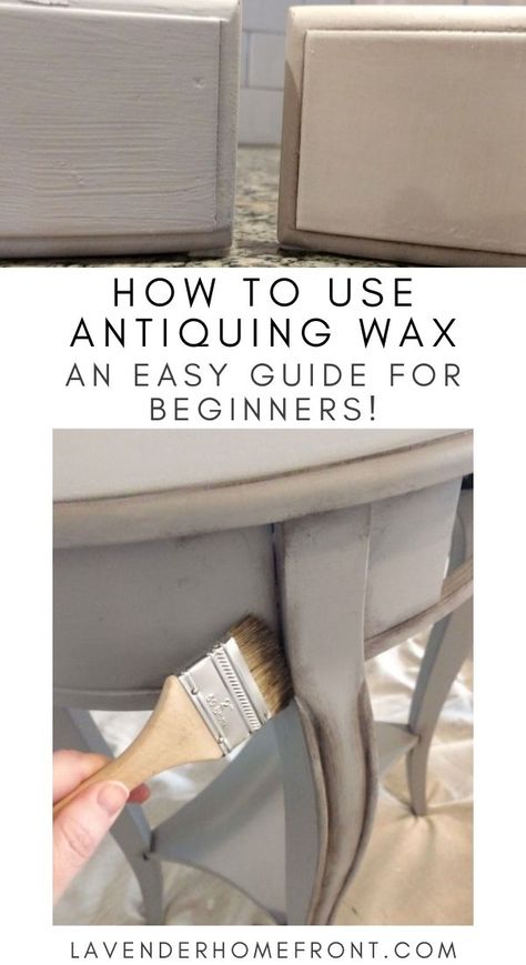 Wax On Furniture, Waxing Painted Furniture, Chalk Painted Furniture, Refurbishing Furniture, Distressed Furniture Diy, Chalk Paint Furniture Diy, Painting Hacks, Furniture Upcycling, Staining Furniture