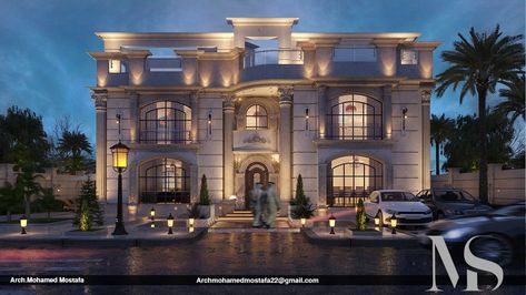 Classical Architecture Exterior, Neoclassic Architecture, Villa Facade, Fasad Design, Nice Houses, Villa Exterior, Southern Mansions, Luxury Exterior, Classical House