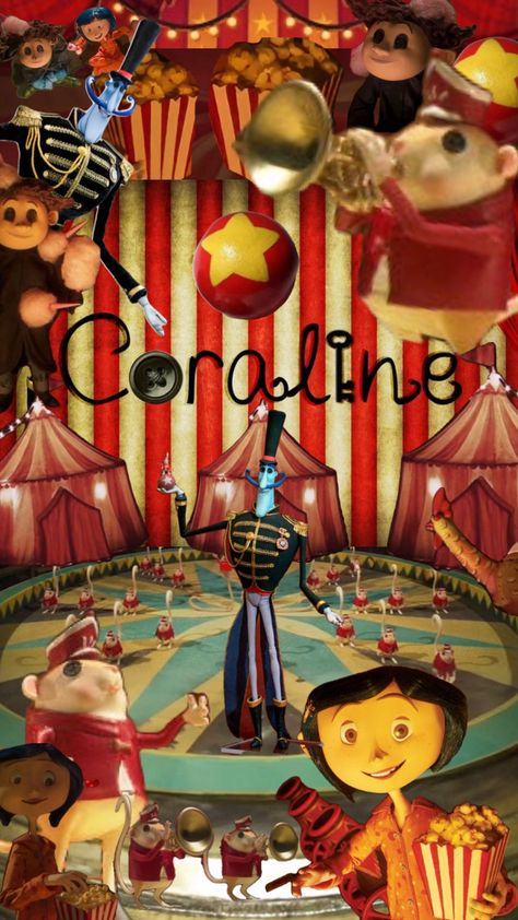 Coraline circus #coraline #coralinemovie #coralinejones #circus #circusaesthetic #coralinemovie Coraline Circus, Coraline Tattoo, Coraline Movie, Coraline Aesthetic, Circus Aesthetic, Coraline Jones, Coraline, Pottery Painting, Room Themes