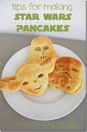 Tips for making pancakes with molds. Make a Star Wars breakfast for May the 4th May The 4th Breakfast, May The 4th Be With You Breakfast, Star Wars Pancakes, Biscuit Beignets, Star Wars Breakfast, Breakfast Toddler, Pancake Molds, How To Make Pancakes, May The 4th