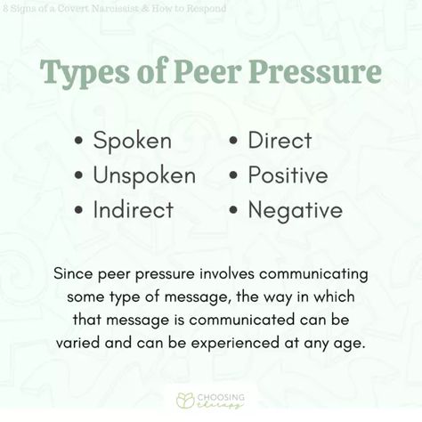 Peer Pressure: Types, Examples, & How to Respond - Choosing Therapy Peer Pressure Activities, Life Orientation, Wellness Fair, The Company You Keep, Gender Norms, Social Circle, Peer Pressure, Inner Voice, Social Emotional Learning