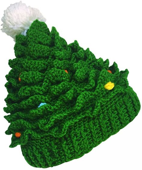 Knitted Beard, Christmas Tree Hat, Christmas Beanie, Wooly Hats, Red White Christmas, Creative Christmas Trees, Holiday Hats, Crochet Knit Hat, Bonnet Crochet