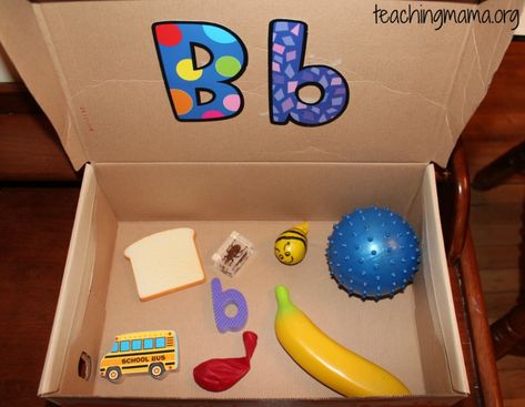 B is for Bugs! - Teaching Mama Circle Time Box Ideas, B Sound Activities, B Is For, Letter Exploration, Sound Alphabet, Circle Time Board, Letter Sort, Teaching Mama, Letter Boxes