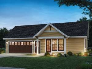 Plan 034G-0029 | The Garage Plan Shop 800 Square Foot House Plans, Small House With Garage, House With Garage, Single Garage Door, Garage Plans With Loft, Garage Workshop Plans, Single Garage, Carriage House Plans, Building A Garage