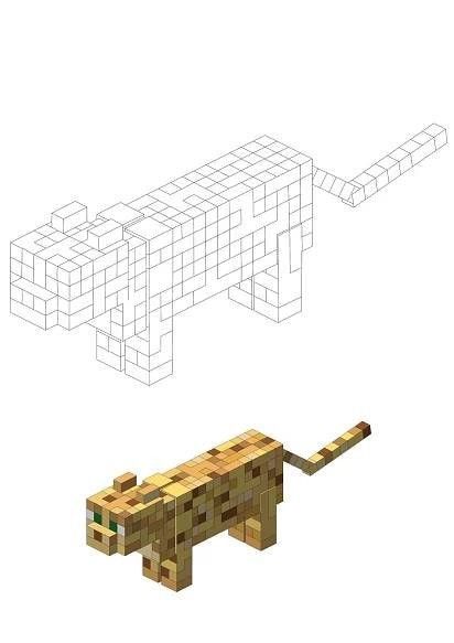 Free Printable Minecraft, Diy Minecraft Decorations, Cat Minecraft, Printable Minecraft, Minecraft Wolf, Minecraft Statues, Minecraft Printables, Cat Coloring Pages, Cat Template