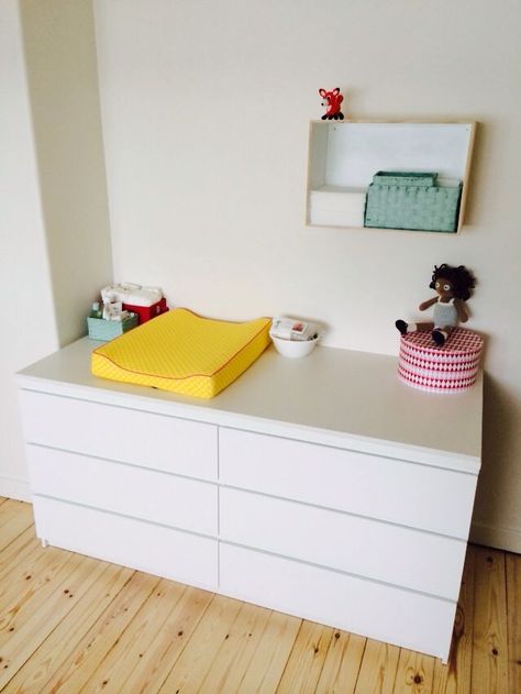 Ikea Malm Changing Table, Malm Changing Table Hack, Malm Nursery, Dresser Changing Table, Ikea Hemnes Dresser, Ikea Tarva Dresser, Ikea Malm Dresser, Ikea Nursery, Malm Dresser