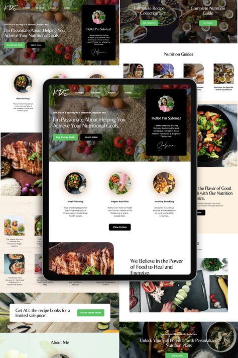 Introducing our Canva Nutritionist Website Template – the perfect solution to effortlessly design a professional website that aligns with your unique brand and expertise. Invest in our Canva Nutritionist Website Template today and watch your online presence flourish! Create a professional platform to educate, inspire, and engage your audience while focusing on what matters most – helping people lead healthier lives. #canva #template #website #landingpage #nutritionist #dietitian #coach Dietitian Website Design, Nutritionist Website, Nutritionist Dietitian, Landing Page Website, One Page Website, Canva Website, Page One, Sales Page, Focus On What Matters