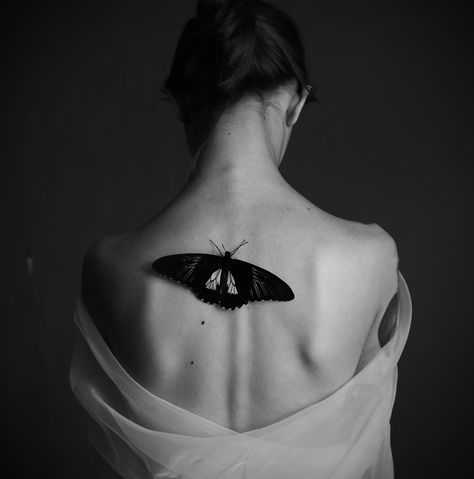 Bw poetic photo by Kate Ryna White Photo, A Butterfly, The Back, A Woman, Black And White, White, Black, Art