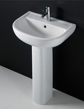 Cloakroom Basins | Small Sinks - QS Supplies UK Modern Pedestal Sink, Cloakroom Sink, Bathroom Pedestal Sink, Ensuite Ideas, Corner Basin, Semi Recessed Basin, Modern Basin, Small Toilet Room, Cloakroom Basin