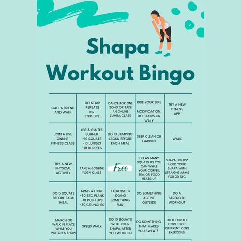 Fitness Bingo Challenge, Workout Bingo, Bingo Card, Diagonal Line, Class Activities, Cabin Fever, Bingo Cards, Burpees, Yoga Class