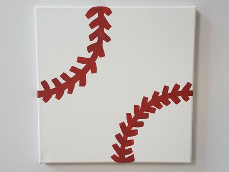 Sports Painting Ideas, Baseball Painting, Baseball Wall Art, Sports Wall Decor, Sports Painting, Baseball Wall, Football Wall Art, Sports Decor, Football Wall