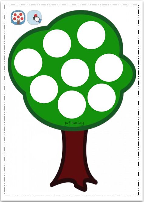 Juf Emmy Boetseerkaart de appelboom Apple Counting, Thema Fruit, Logic Math, Counting Mats, Friendship Activities, Apple Preschool, Quiet Book Templates, Montessori Practical Life, Do A Dot