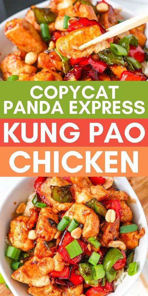 Copycat Panda Express Kung Pao Chicken Panda Express Kung Pao Chicken Recipe, Panda Express Kung Pao Chicken, Copycat Panda Express, Panda Express Recipes, Kung Pao Chicken Recipe, Better Than Takeout, Panda Express, Veggie Delight, Chinese Dishes