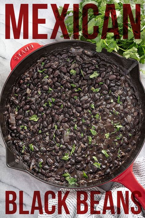 Mexican Black Beans Recipe Crock Pot, Mexican Black Beans Recipe Canned, Black Beans From Can, Black Beans From Scratch, Black Beans Recipe, Mexican Black Beans, Jamaican Cuisine, Dried Black Beans, Black Bean Recipes