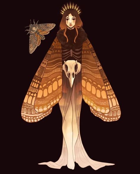 Hannah Alexander Artwork, Moth Artwork, Hannah Alexander, Moth Drawing, Cute Moth, Moth Art, Mushroom Fairy, Hawk Moth, Fantasy Creatures Art