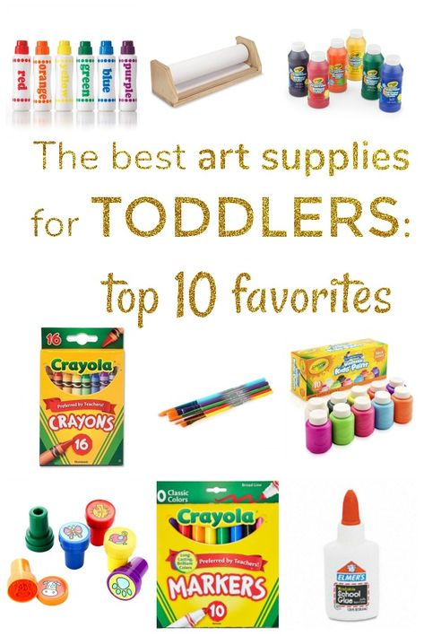 The best art supplies for toddlers- our top 10 favorites. #toddlerart #toddlerartsupplies Toddler Art Supplies, Best Art Supplies, Toddler Crayons, Toddler Painting, Marker Crafts, Montessori Art, Toddler School, Organize Craft Supplies, Foam Shapes