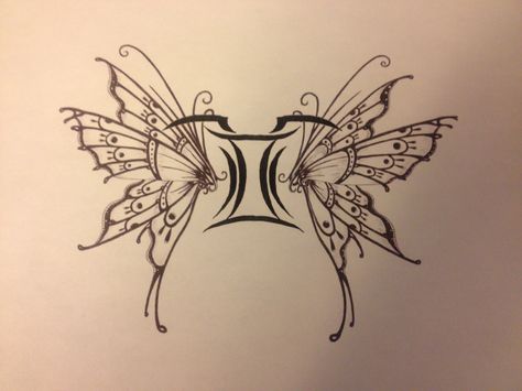 Gemini Butterfly Gemini Butterfly, Gemini Flower, Gemini Zodiac Tattoos, Hand Tatto, Gemini Tattoo Designs, Twin Tattoos, Tattoos Aesthetic, Butterfly Tattoo Meaning, Gemini Art