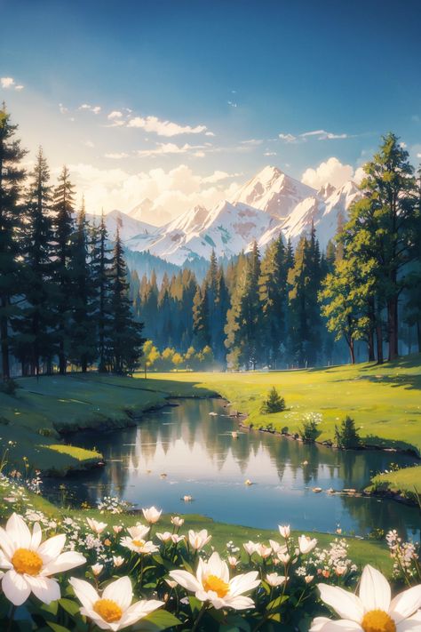 Things To Paint, Canvas For Beginners, Small Canvas Paintings, Scenery Paintings, Canvas Drawings, Simple Acrylic Paintings, Nature Art Painting, Cool Wallpapers Art, Beautiful Landscape Wallpaper