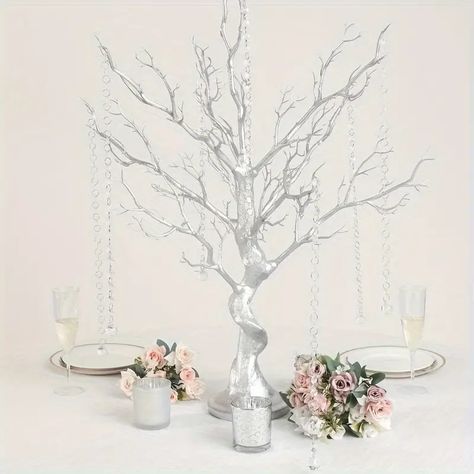 Elevate Your Home Or Office Decor With A 34 Natural Manzanita Centerpiece Tree And 8 Acrylic Bead Chains - Temu Birch Tree Centerpieces, Tree Crystals, Silver Wedding Centerpieces, Manzanita Centerpiece, Tree Branch Centerpieces, Couch Repair, Events Decorations, Branch Centerpieces, Tree Material