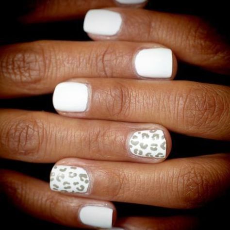 Snow leopard nails Leopard Nails, Get Nails, Dipped Nails, Manicure Y Pedicure, Beauty Stuff, Snow Leopard, Fancy Nails, Nail Polishes, Love Nails