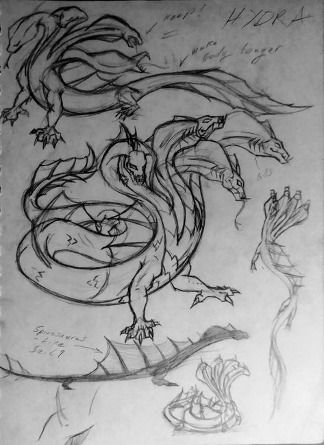 Lernaean Hydra part 2 Hydra Art Greek Mythology, Hydra Dragon Tattoo, Hydra Tattoo Design, Hydra Sketch, Hydra Hercules, Hydra Drawing, Hydra Tattoo, Hydra Art, Lernaean Hydra