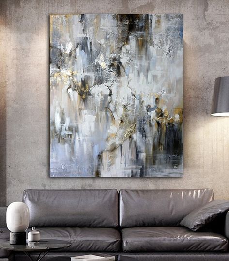 Couleur Feng Shui, Abstract Art Painting Techniques, Lake Painting, Leaf Texture, Large Artwork, Art Texture, Large Abstract Painting, Original Wall Art, Textured Artwork