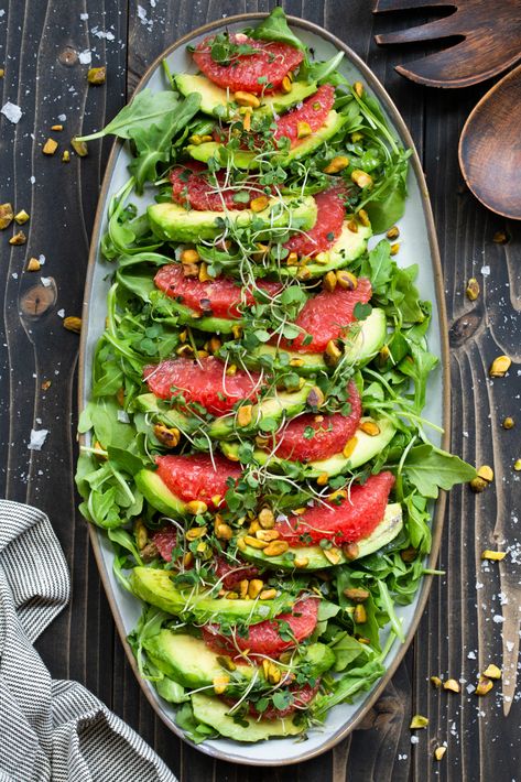 Grapefruit And Avocado Salad, Grapefruit Salad Recipes, Xmas Meals, Salad With Grapefruit, Dressing Simple, Grapefruit Salad, Avocado Salad Recipes, Simple Salad, Fresh Kitchen