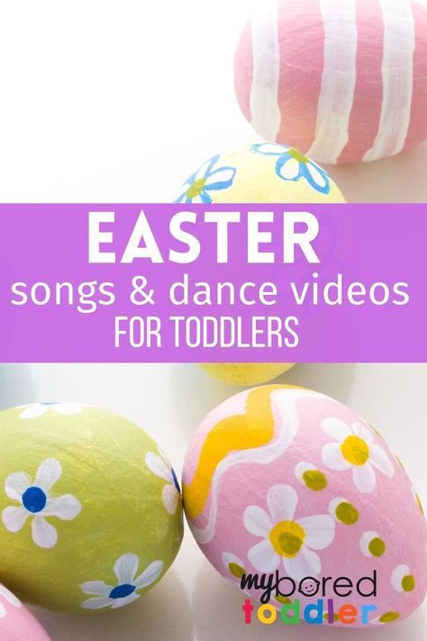 We have found some fun Easter dance videos and songs for toddlers and preschoolers – perfect to get them moving and burning off some energy! #myboredtoddler #toddleractivities #toddlersongs #dance #movement #easter #eastersongs Easter Songs For Toddlers, Easter Hunt Ideas, Easter Activities For Toddlers, Easter Craft Activities, Preschool Easter, Easter Songs, Boredom Busters For Kids, Easter Crafts For Toddlers, Songs For Toddlers