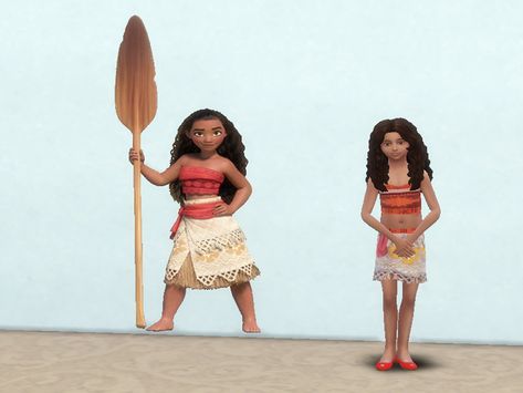 The Sims Resource - Moana dress Sims Halloween Costume, Mods Ts4, Moana Dress, Cute Winter Sweaters, Minnie Mouse Outfits, Sims 4 Children, Island Outfit, Hello Kitty Clothes, Bunny Dress