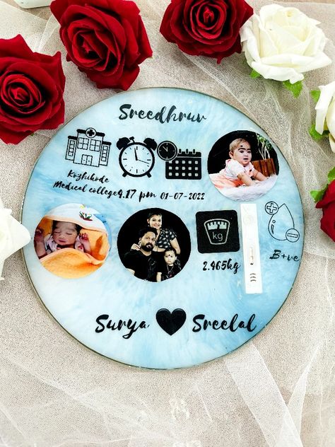 Customisation Avilable 🥰 Preserving Your Baby Memory Instagram Id @wondar_t_s Facebook wondarts #resin #resinart #resinartis Resin Art Baby Memory, Baby Resin Frame, Bridal Gift Wrapping Ideas, Resin Crafts Tutorial, Resin Frame, Baby Frame, Instagram Id, Resin Craft, Baby Memories