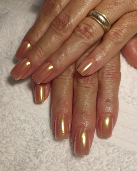 Orange Gold Nails, Orange Chrome Nails, Pride 2024, Bronze Nails, Lipstick Nails, Formal Nails, Nail Logo, Vintage Nails, Nail Shimmer