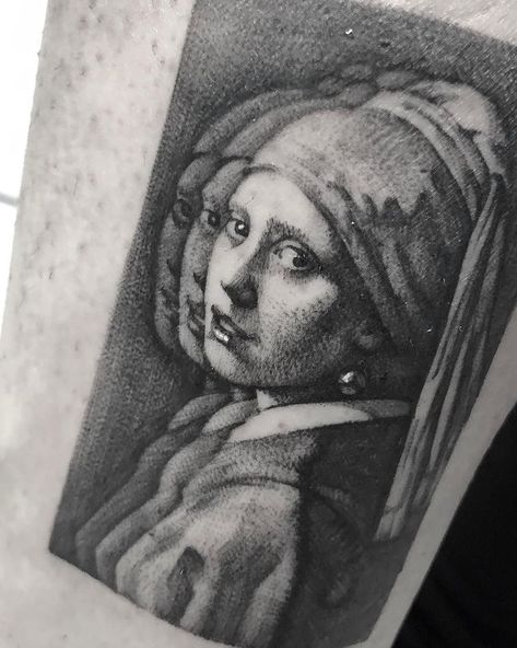 Vermeer Tattoo, Famous Art Tattoo, Fine Art Tattoo, Van Gogh Tattoo, Italy Tattoo, 22 Tattoo, Tattoo Catalog, Most Famous Artists, Famous Artwork