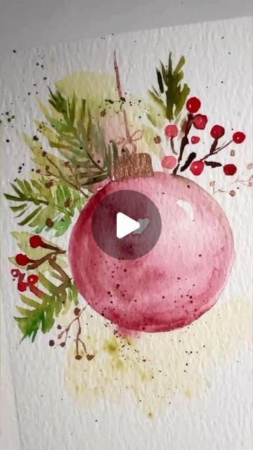 3,755 likes, 66 comments - simply.seema on December 1, 2023: "Hello December! I think I have found my favorite winter element to paint - it’s Ornaments! What’s your favorite thing to paint for December or Winter? #traceswithpalacios hosted by Tracy @tracesofwater And Lea @palacios.paints #holidayhappinessseries hosted by Sharon @simplyartfulcottage Also tagging Talina @doodlesbytalina - theme of the week - Ornaments Art supplies - - Watercolor set 100 @grabieofficial - Watercolor pad @ Christmas Watercolor Tutorial, Xmas Cards Diy, Thing To Paint, Watercolor Christmas Art, Theme Of The Week, Watercolor Christmas Cards Diy, Watercolor Holiday Cards, Color Tutorial, Painted Christmas Cards