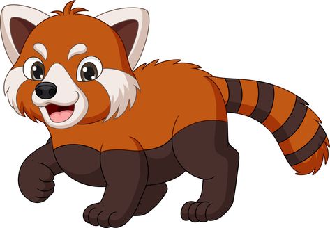 Red Panda Cartoon, Panda Cartoon, Feather Drawing, Scribble Art, Cute Cartoon Animals, Friend Tattoos, Animal Cards, Red Panda, Animal Clipart