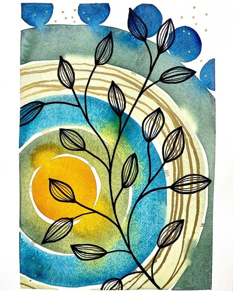 Famous Abstract Artists, Watercolor Paintings For Beginners, Abstract Watercolor Art, Watercolor Sketchbook, Art Print Display, Watercolor Art Lessons, Artwork Display, Watercolor Inspiration, Leaf Art