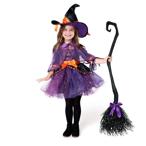 Purple Witch Costume, Halloween Dresses For Girls, Toddler Witch Costumes, Cute Witch Costume, Wicked Witch Costume, Girls Halloween Dress, Purple Witch, Costume For Girls, Baby Kostüm