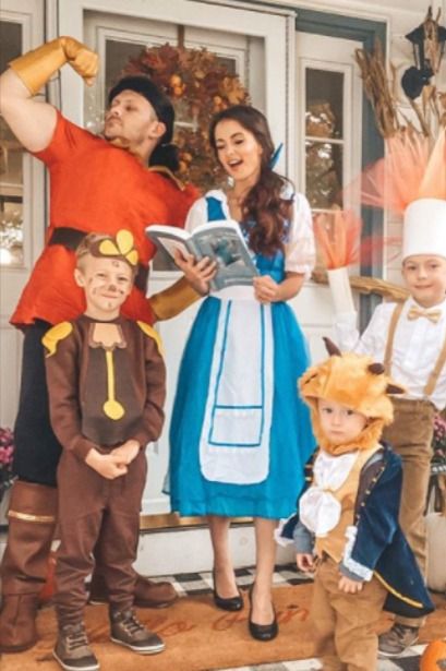 Beauty And The Beast Family Costume Diy, Beauty And The Beast Halloween Family, Beauty And The Beast Family Costume, Diy Belle Costume Women, Beauty And The Beast Family, Belle Costume Diy, Beauty And The Beast Halloween Costume, Beauty And The Beast Halloween, Disney Family Costumes