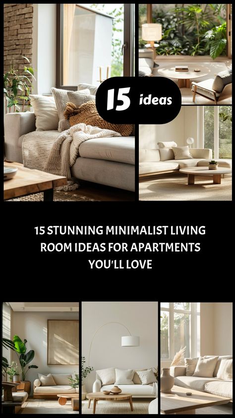 Transform your apartment with these 15 minimalist living room ideas! Discover simple yet stylish design tips to create a cozy, clutter-free space. Perfect for modern and small apartments. Click to get inspired! Beauty Of Space, Cozy Clutter, Minimalist Living Room Ideas, Ideas For Apartments, Contemporary Interior Design, Free Space, Minimalist Living, Living Room Ideas, Maximize Space