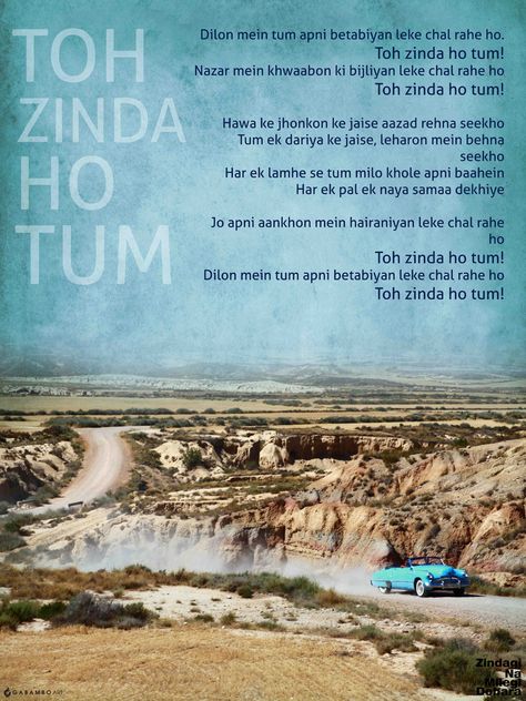 Toh Zinda ho tum Zindagi Na Milegi Dobara, Bollywood Poster, Filmy Quotes, Alive Quotes, Dear Zindagi, Movie Dialogues, Short Instagram Captions, Bollywood Quotes, Bollywood Posters