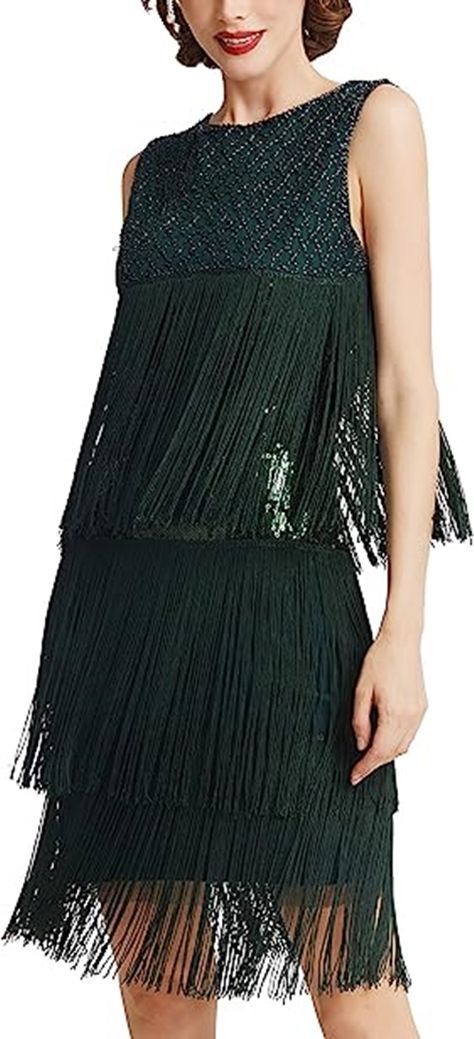 *Made of fabric 100% Polyester. *Zipper closure for easy wear. Art Deco Outfit, Charleston Dress, Gatsby Costume, 20s Dresses, Gatsby Dress, Art Deco Dress, 1920s Flapper Dress, 1920s Dress, Long Fringes