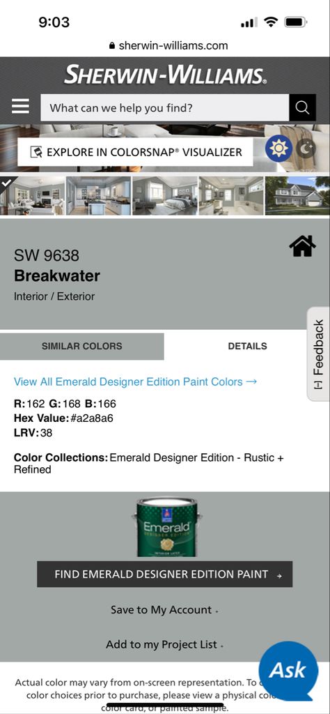 Project List, Color Collection, Sherwin Williams, Color Choices, Color Me, Interior And Exterior, Paint Colors, Exterior, Canning