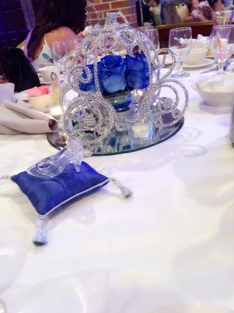 Decorations Quinceanera Party Ideas, Once Upon A Time Theme, Sweet 16 Cinderella Theme, Cinderella Centerpiece, Disney Decorations, Cinderella Quinceanera Themes, Cinderella Wedding Theme, Cinderella Sweet 16, Cinderella Quinceanera