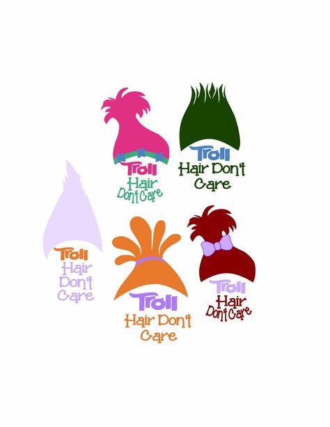 Trolls Hair, Silouhette Cameo, Trolls Party, Hair Clipart, Trolls Birthday Party, Ideas Cumpleaños, Cricut Explore Projects, Troll Party, Silhouette Projects