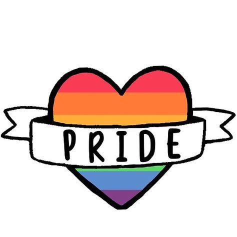 Gay Pride Heart Banner Sticker #gaypride #pride Cute Pride Art, Lgbtq Drawing Ideas Easy, Pride Drawings Easy, Pride Drawings, Pride Illustration, Pride Banner, Pride Designs, Queer Love, Banner Sticker